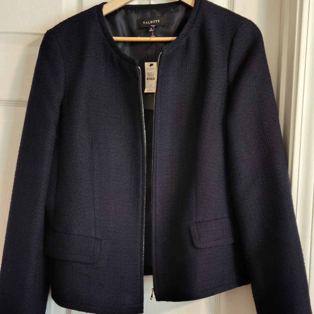 Talbots womens jacket blazer size 12 nwt